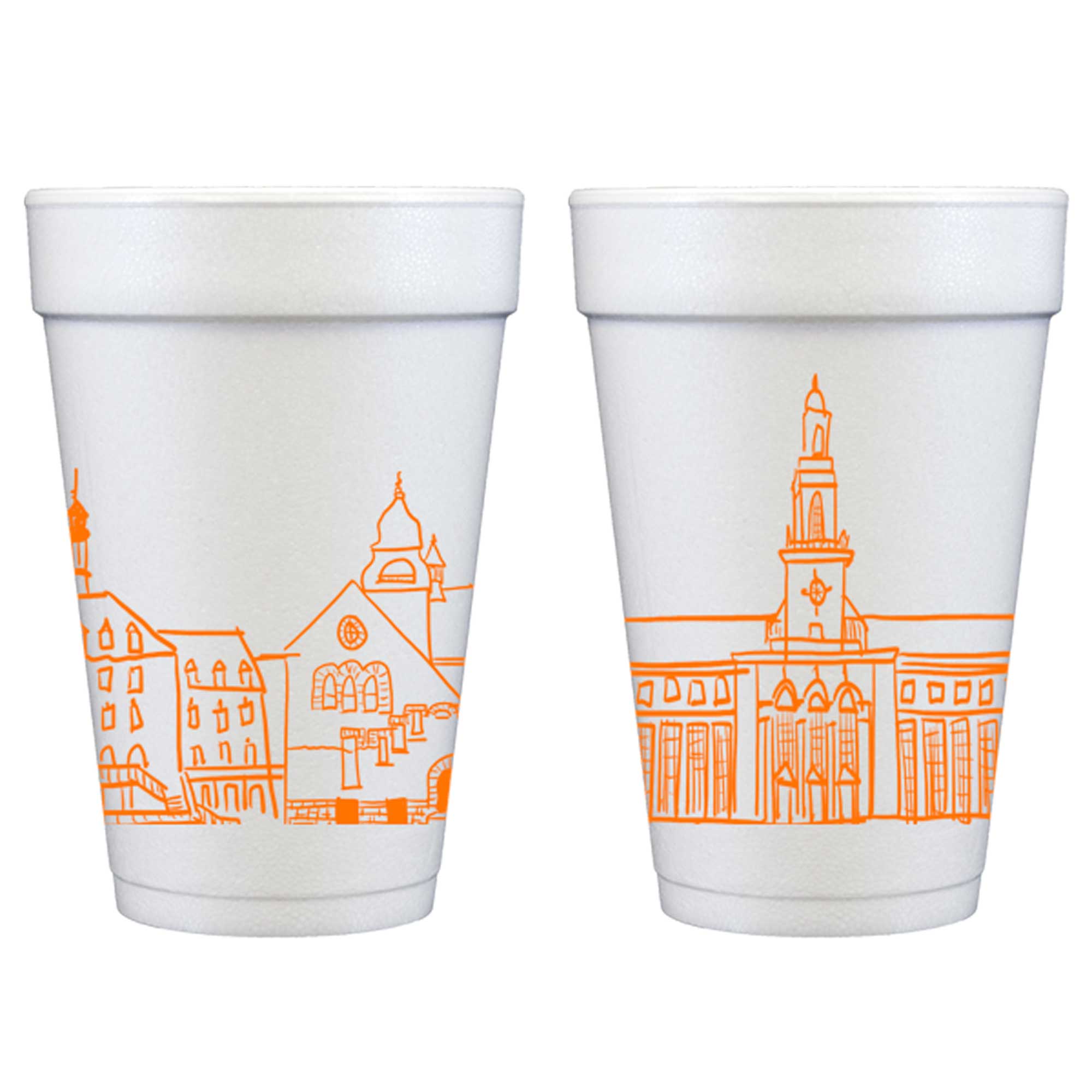 Foam Cup 10 Pack {Oklahoma State University Skyline}