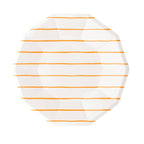 Frenchie Striped Small Plates - 8 Pk.: Clementine