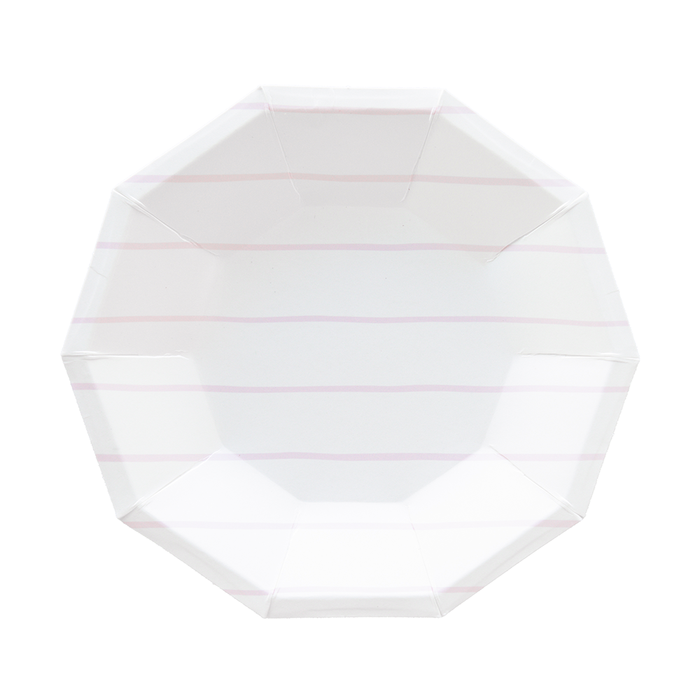 Frenchie Striped Small Plates - 8 Pk.: Clementine