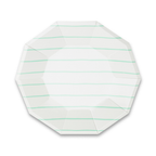 Frenchie Striped Small Plates - 8 Pk.: Candy Apple Red