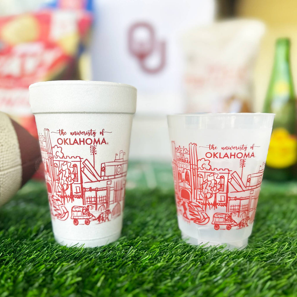 Foam Cup 10 Pack {Oklahoma University Skyline-Norman, OK}