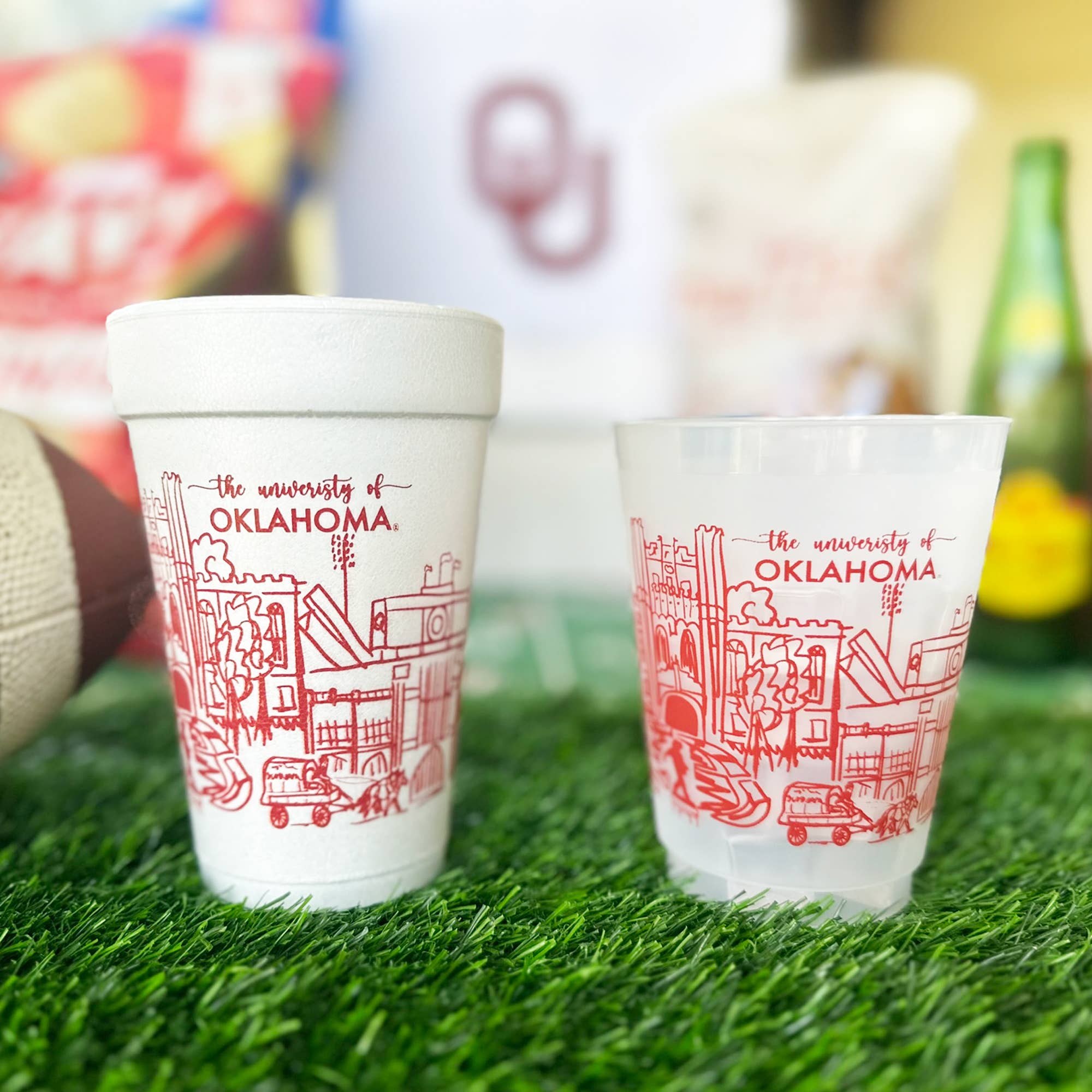Foam Cup 10 Pack {Oklahoma University Skyline-Norman, OK}