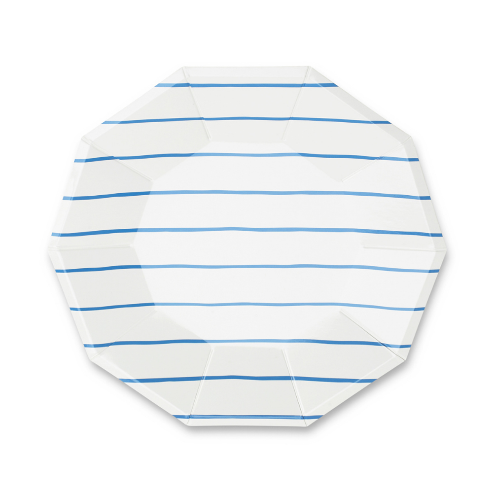 Frenchie Striped Small Plates - 8 Pk.: Clementine