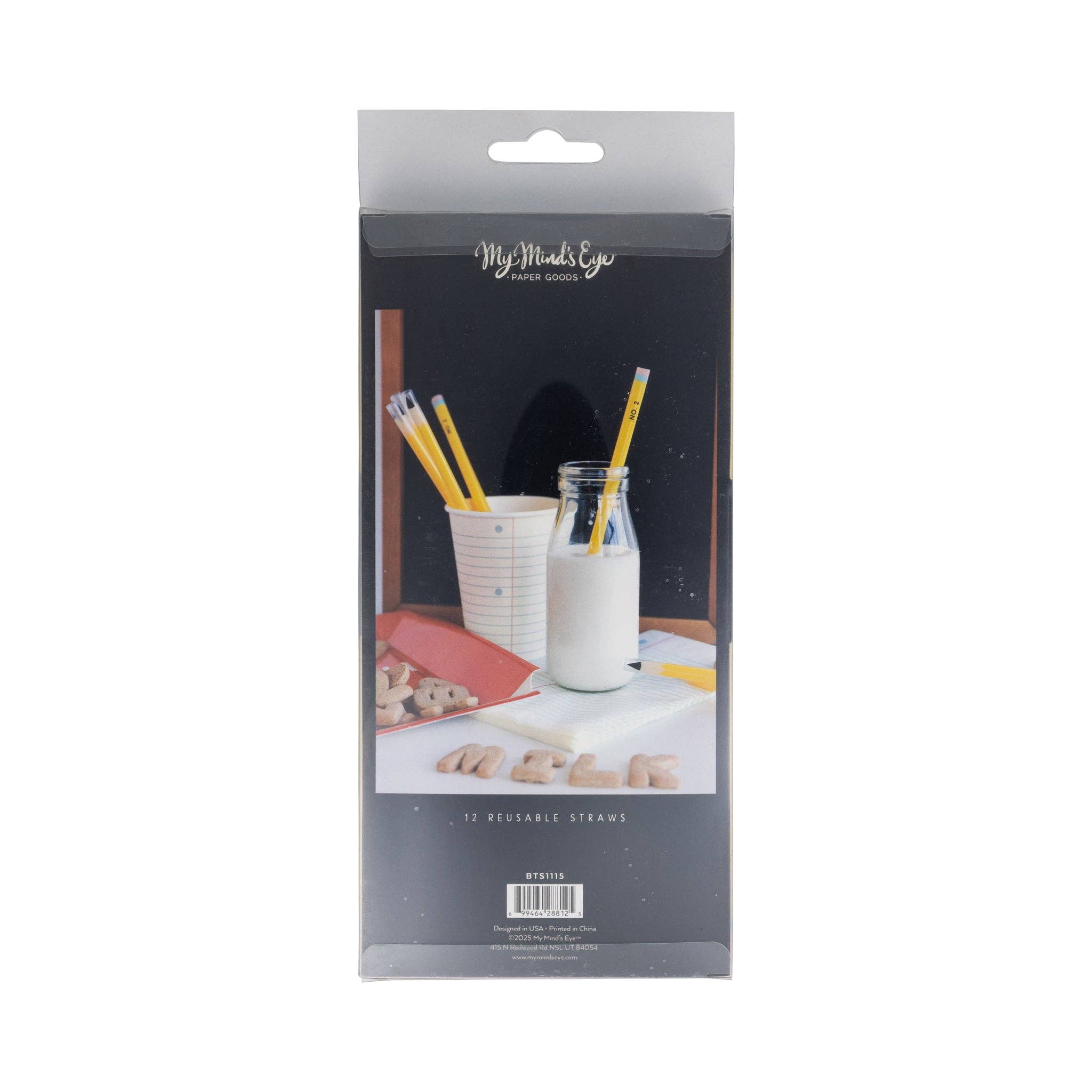 BTS1115 - Pencil Reusable Straws - 12 count