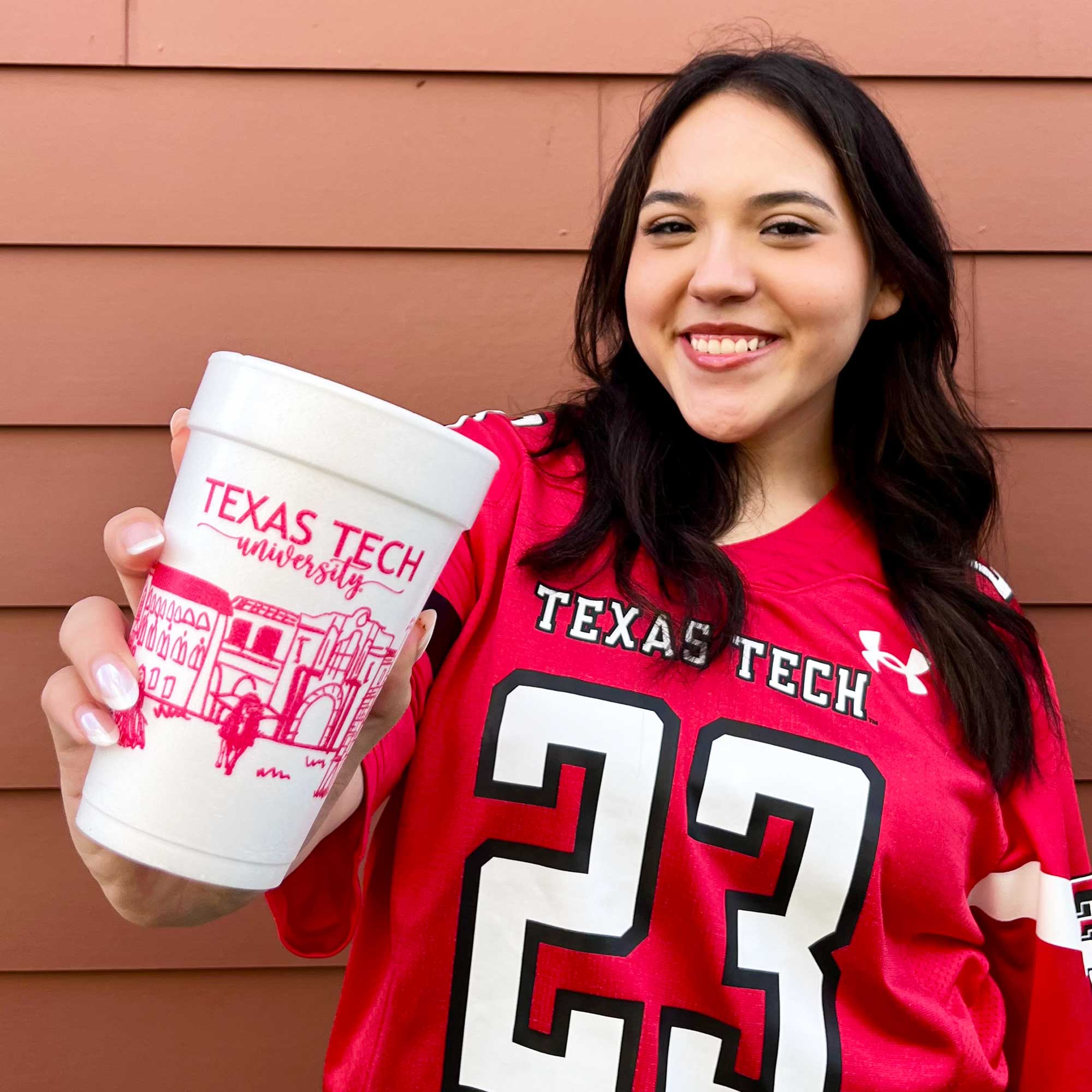 Foam Cup 10 Pack {Texas Tech University  Skyline}
