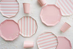 PETAL PINK SIGNATURE CABANA STRIPE PLATES