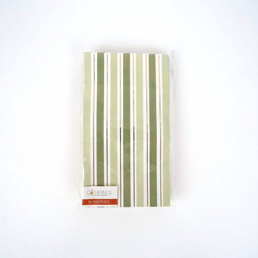 Green Striped Guest Towels