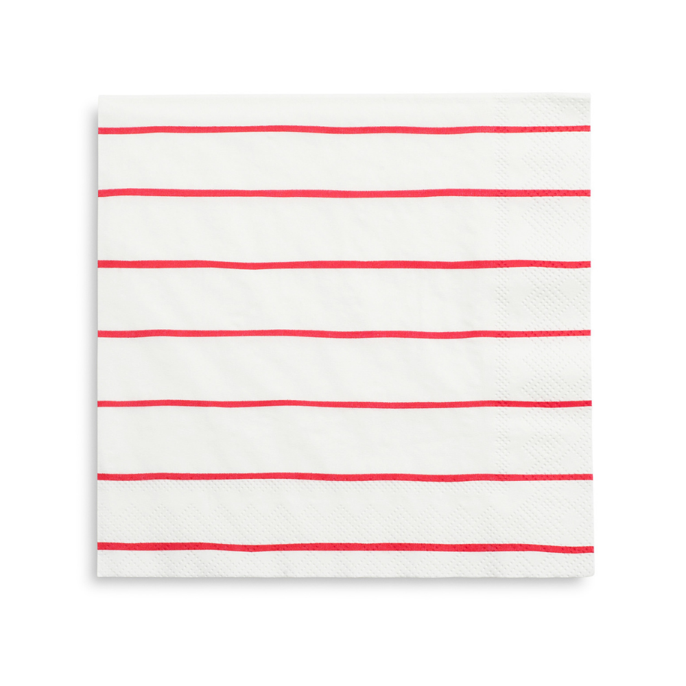 Frenchie Striped Candy Apple RedNapkins