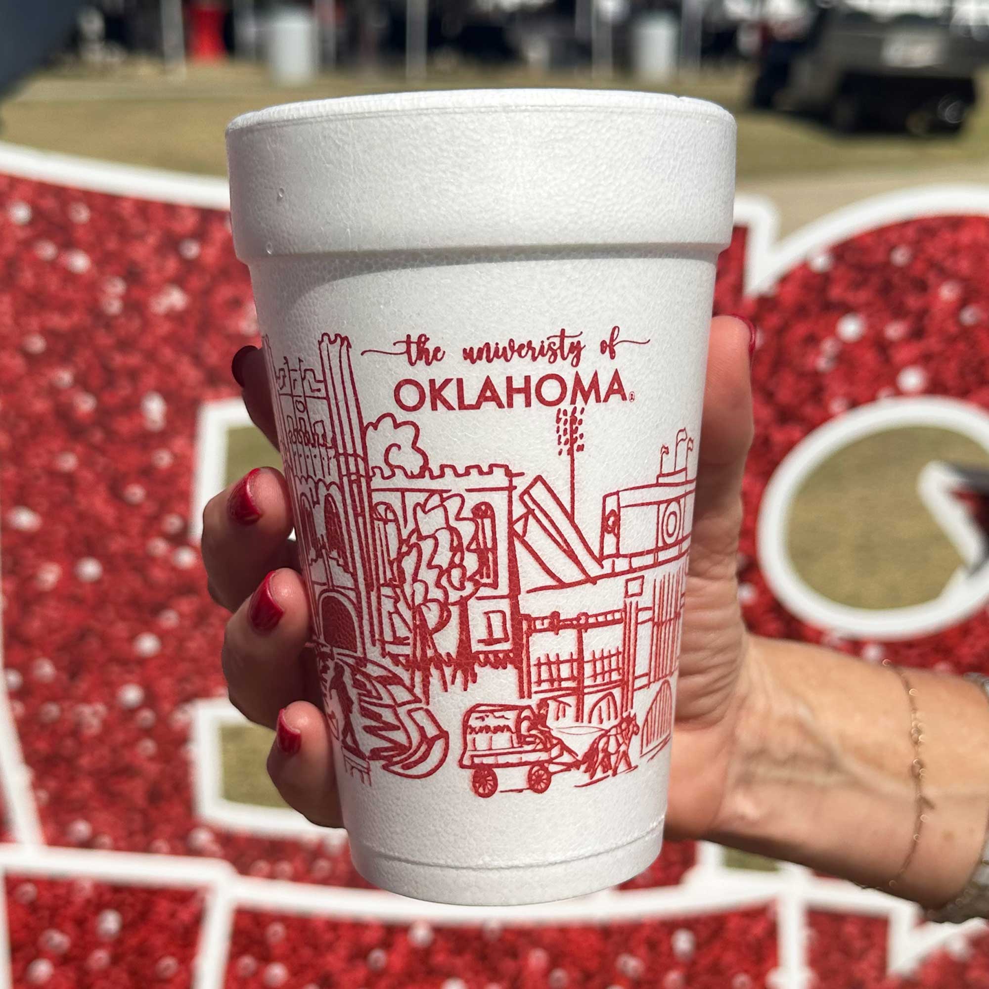 Foam Cup 10 Pack {Oklahoma University Skyline-Norman, OK}