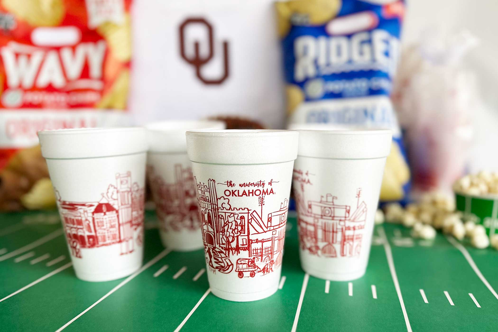 Foam Cup 10 Pack {Oklahoma University Skyline-Norman, OK}