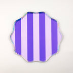 Pink, Orange & Purple Spooky Stripes Dinner Paper Plates