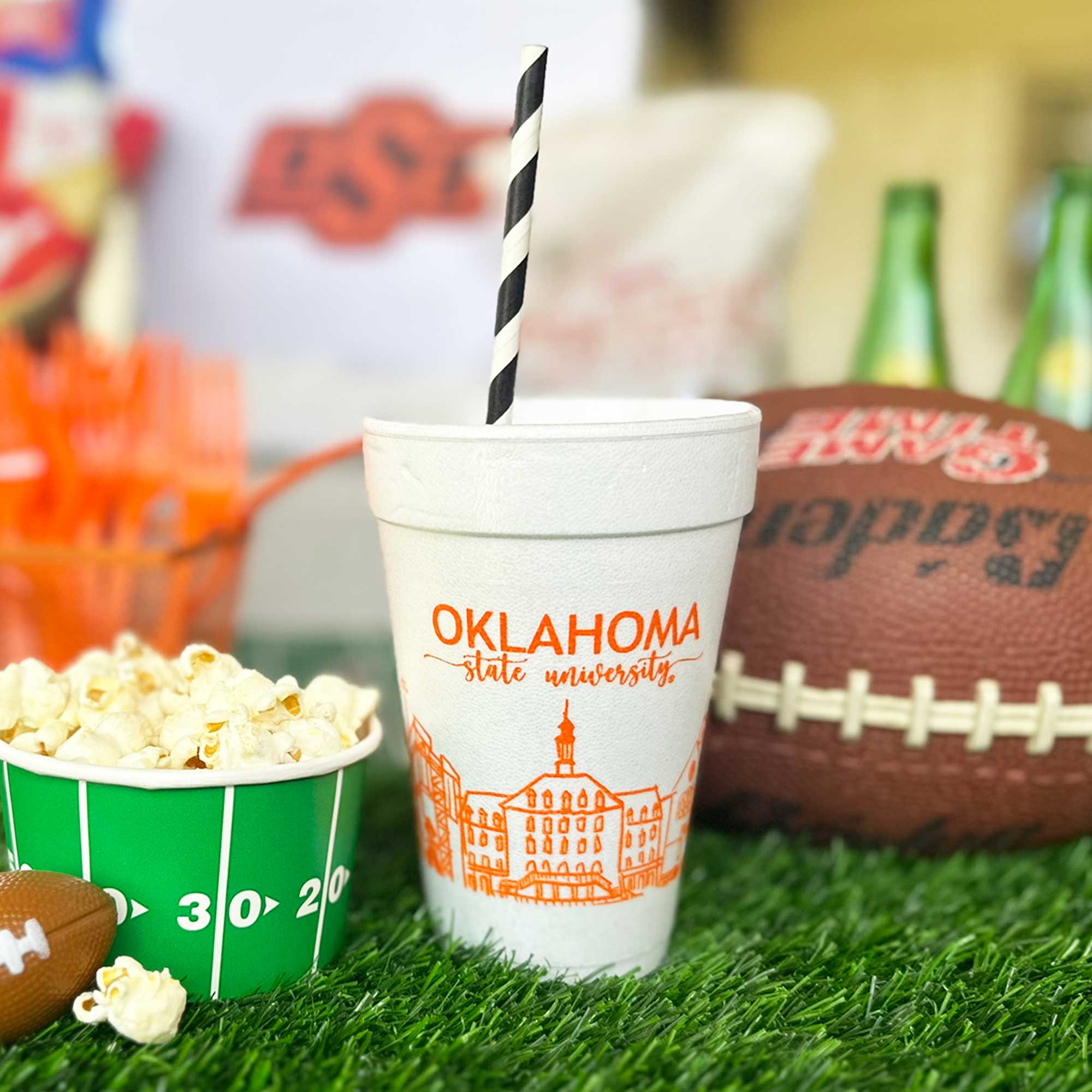 Foam Cup 10 Pack {Oklahoma State University Skyline}