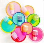 Two Tone Green Dessert Plates