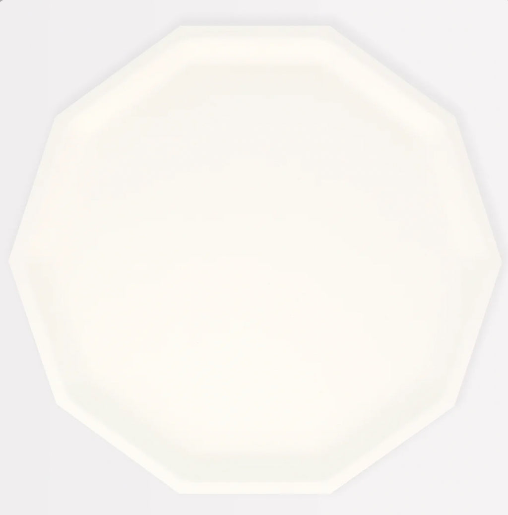 Cream Decagon Compostable Dinner Plate