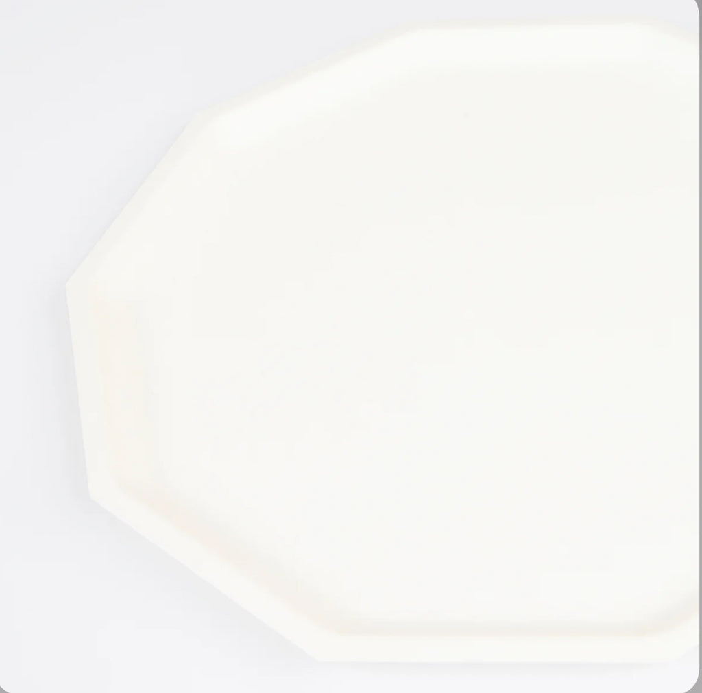 Cream Decagon Compostable Dinner Plate