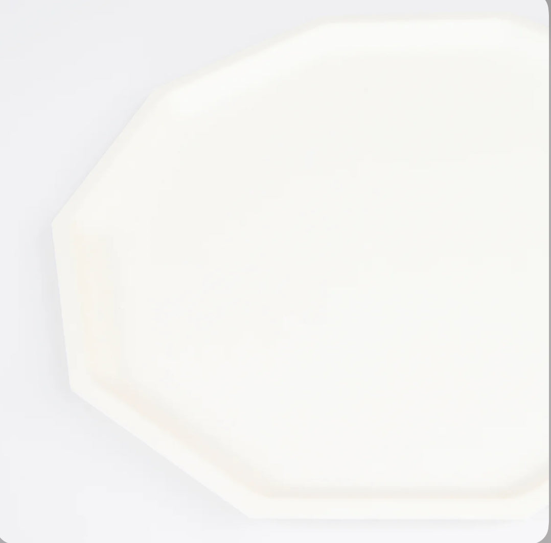 Cream Decagon Compostable Dinner Plate