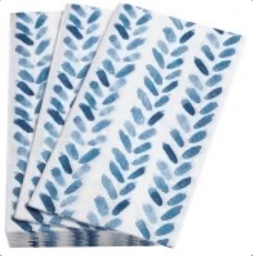 Annie Selke Blue Brushstroke guest towel