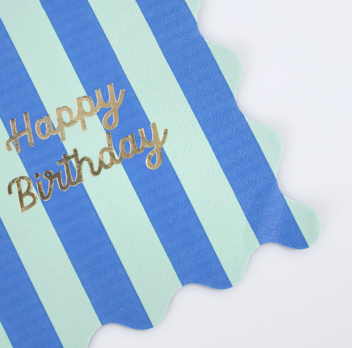 Meri Meri- Striped Happy Birthday napkins