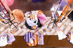 Pink, Orange & Purple Spooky Stripes Dinner Paper Plates