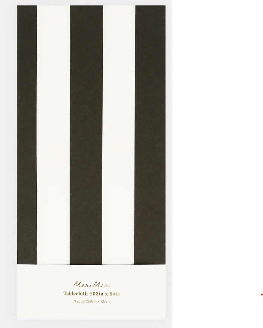 Black Striped Tablecloth