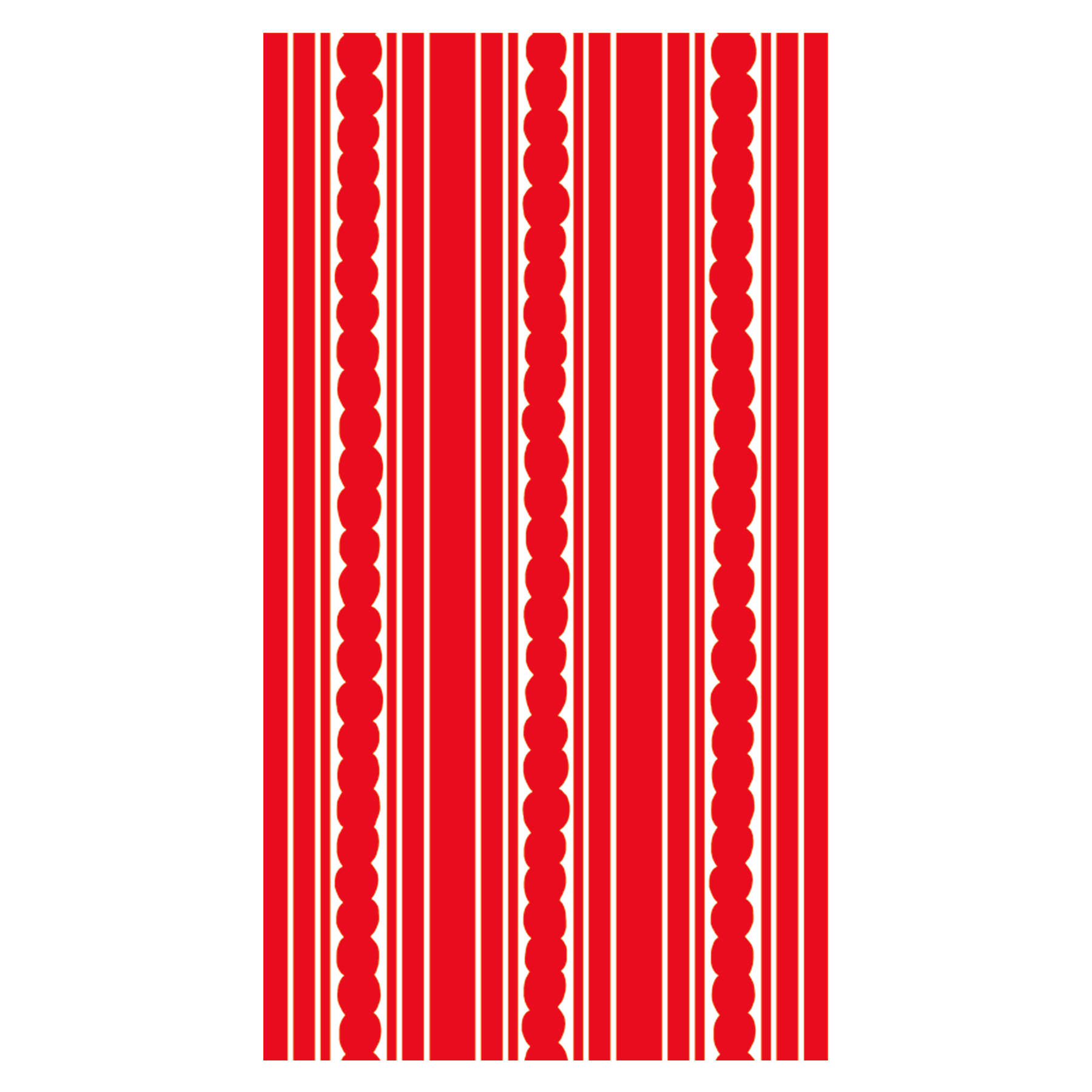 Red Stripe Linen-feel Paper Napkin /Guest Towels | Set of 25