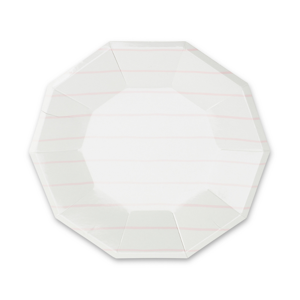 Frenchie Striped Small Plates - 8 Pk.: Clementine
