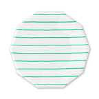 Frenchie Striped Small Plates - 8 Pk.: Clementine