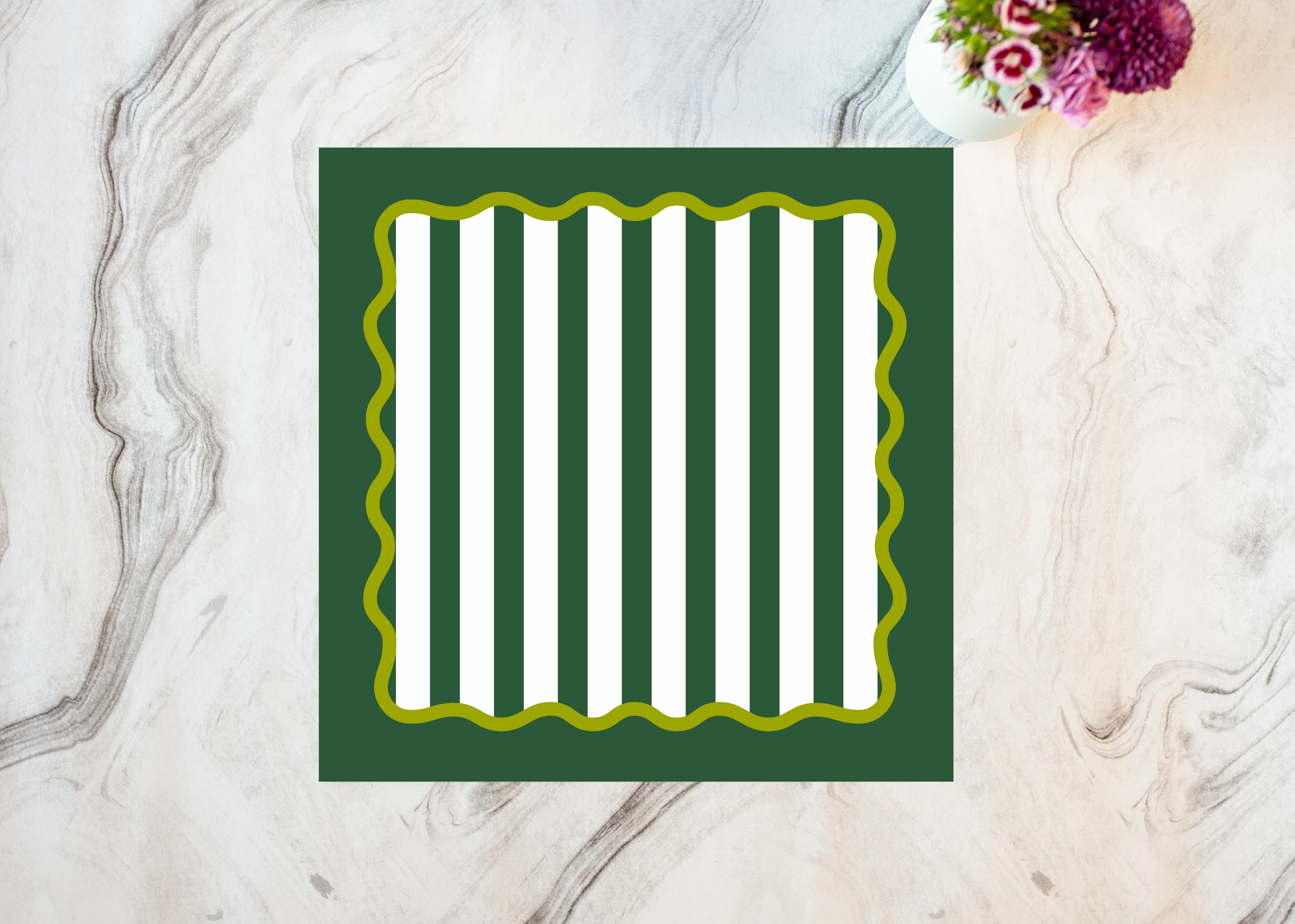 Gorgeous Green Paper Placemat