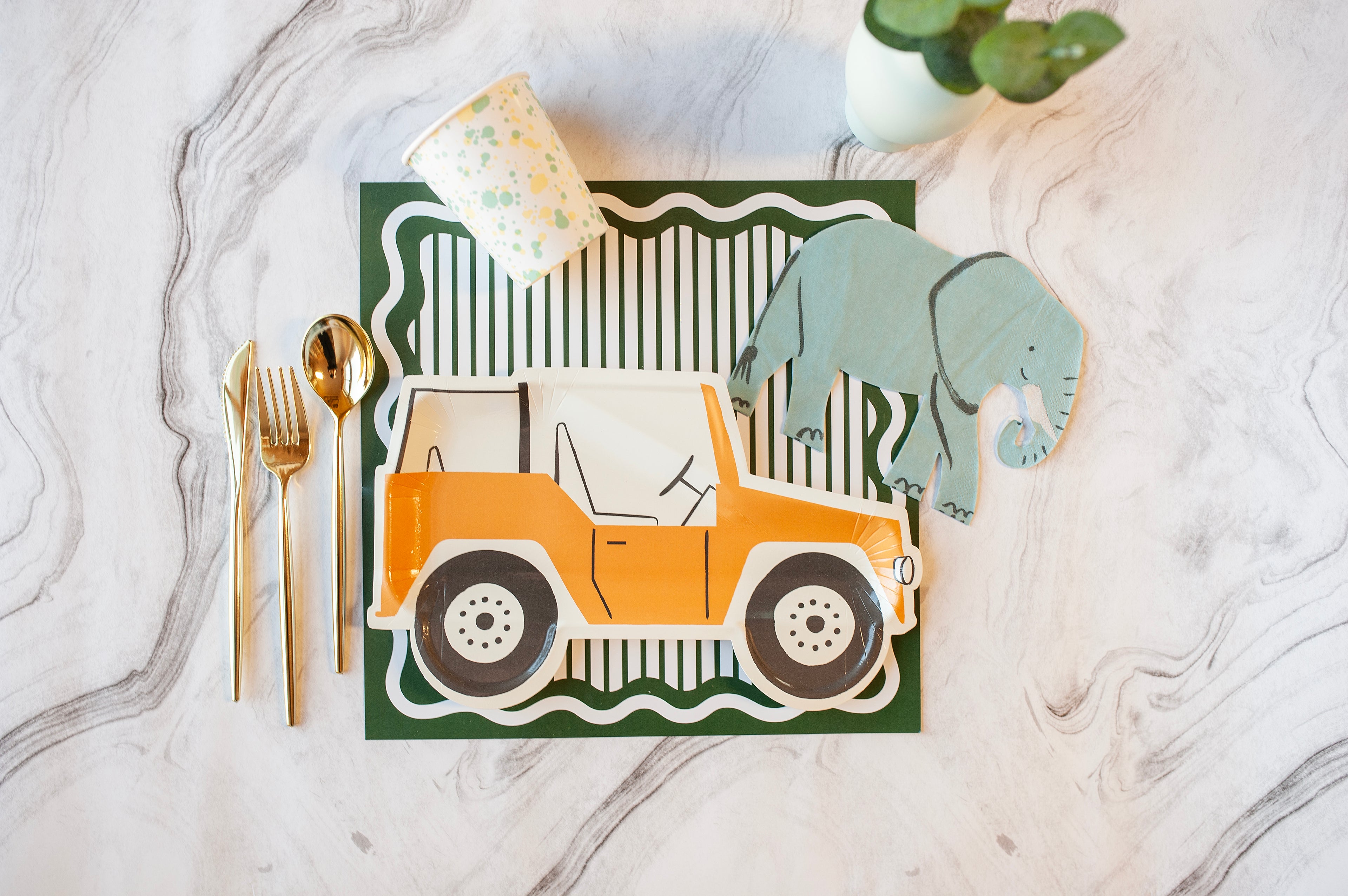 Gorgeous Green Paper Placemat