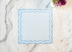 Blue Stripe Paper Placemat