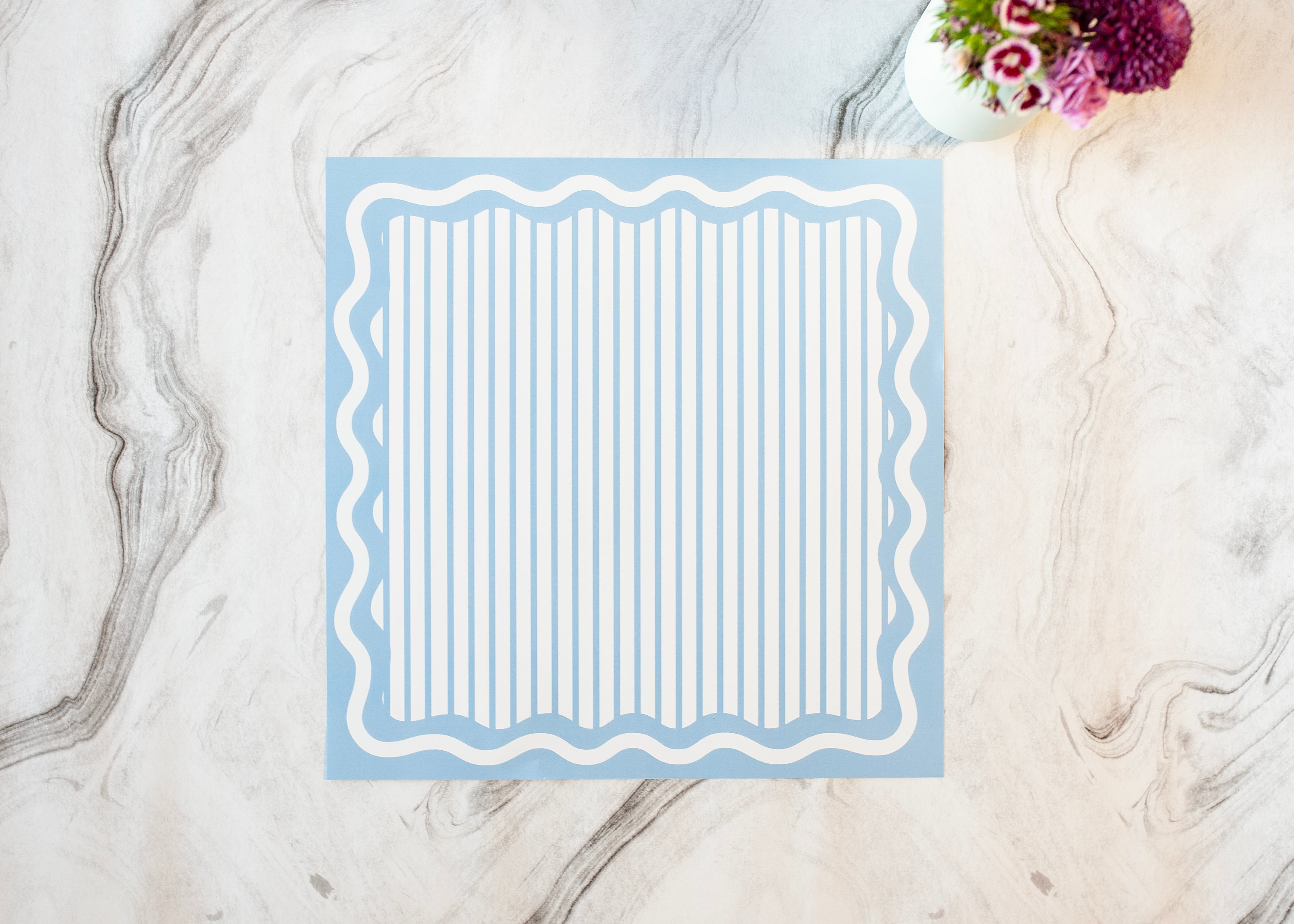 Blue Stripe Paper Placemat