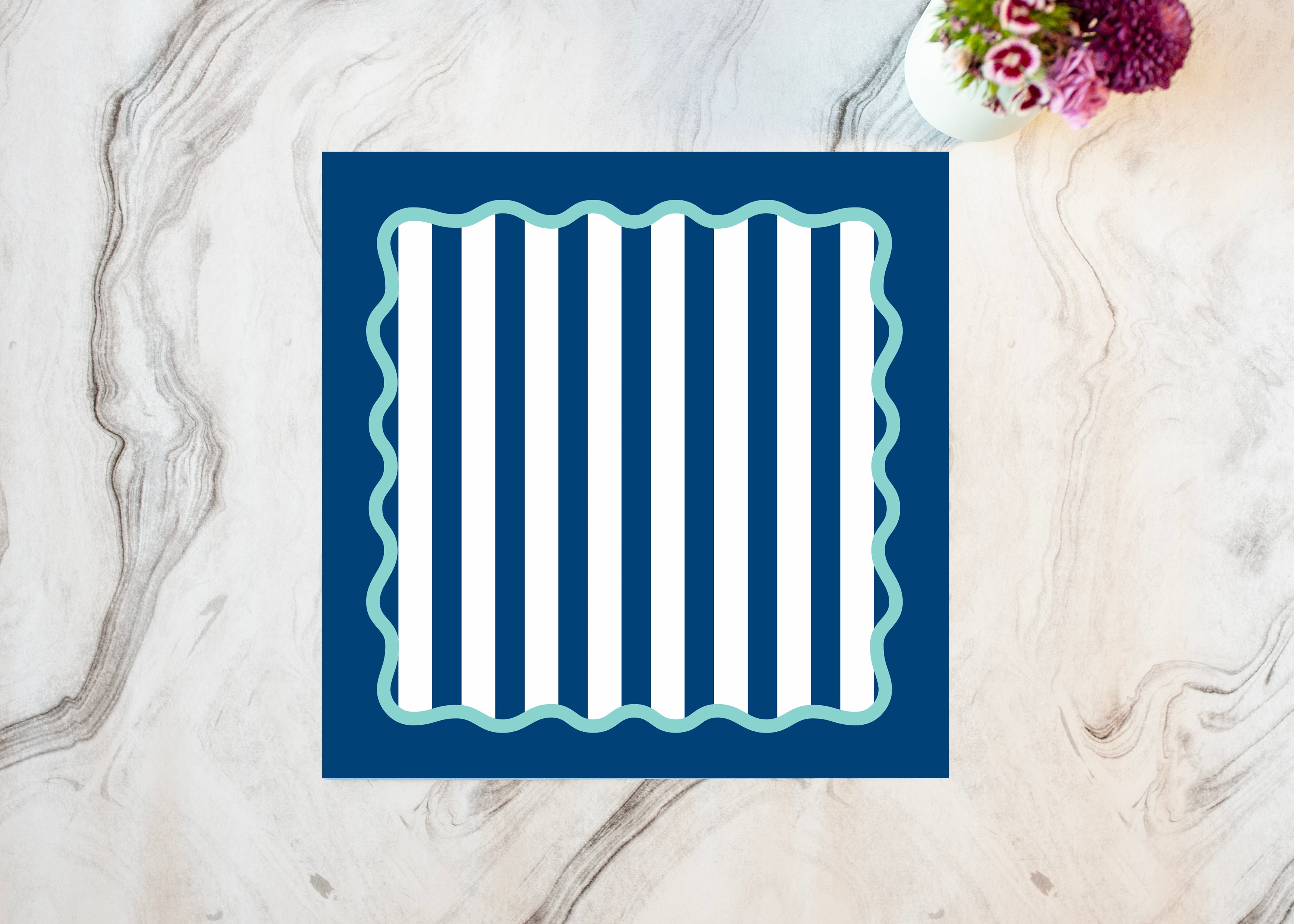 Navy Striped Placemat