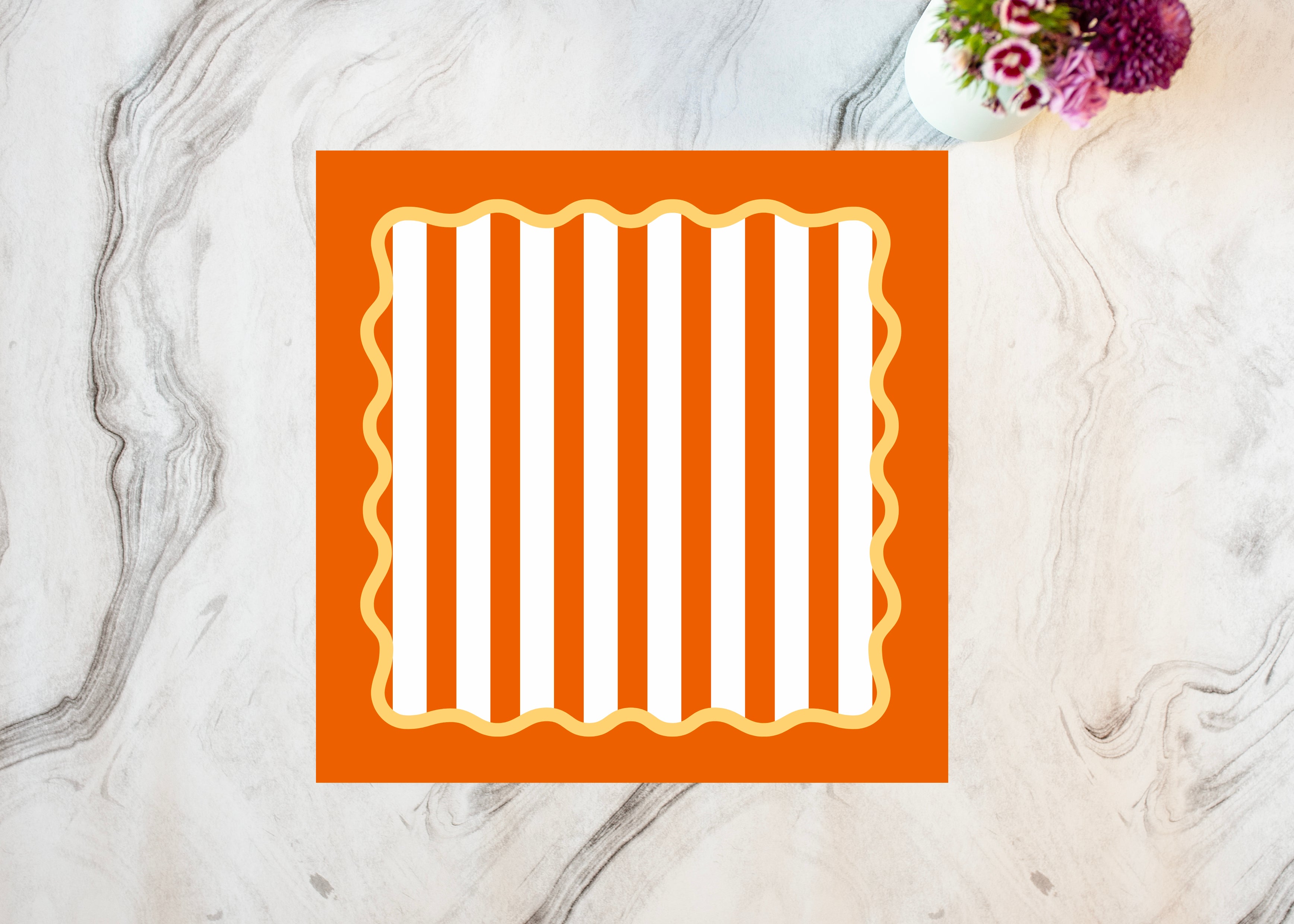 Orange Striped Placemat