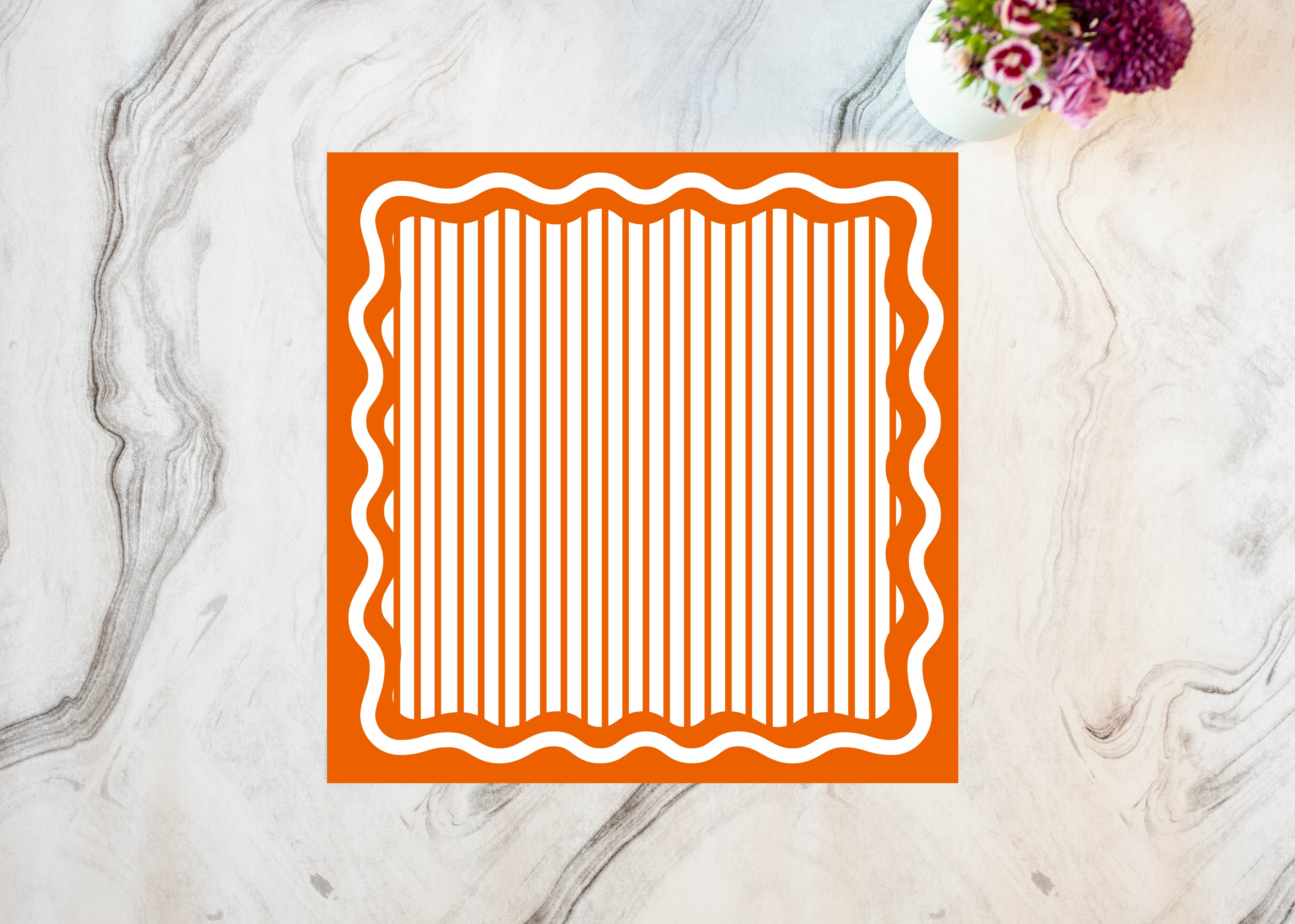Orange Striped Placemat
