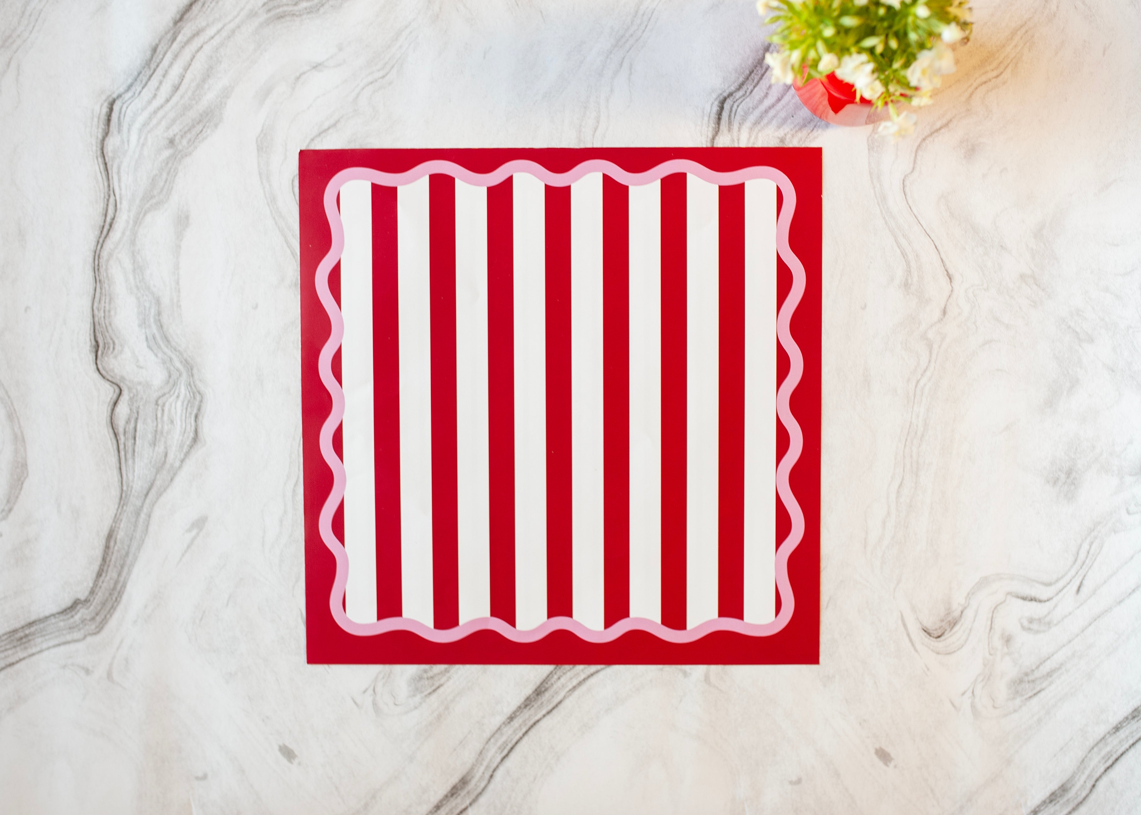 Rosy Red Paper Placemat