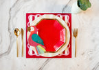 Rosy Red Paper Placemat