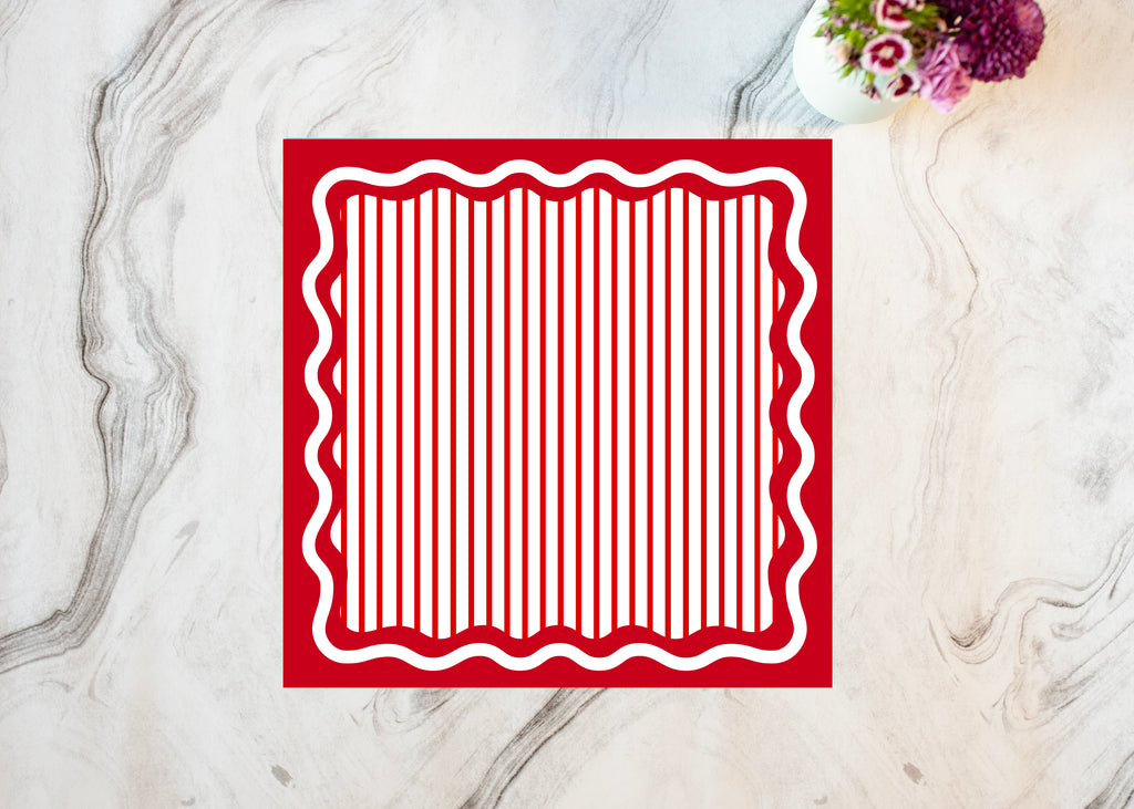 Rosy Red Paper Placemat