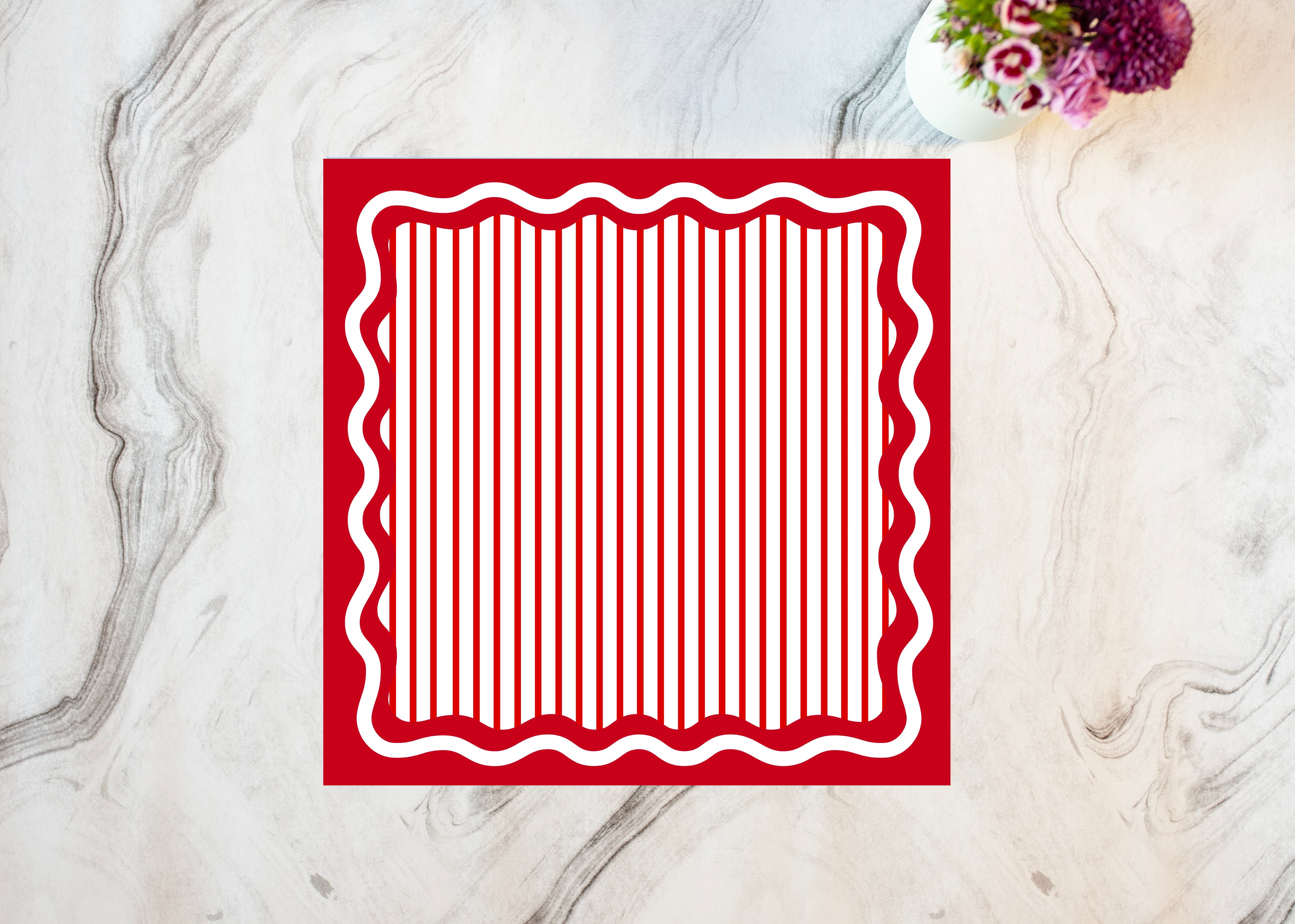 Rosy Red Paper Placemat